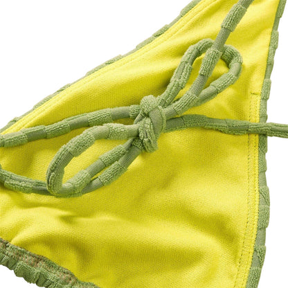 Green - Side - Speedo Womens-Ladies Triangle Bikini Top