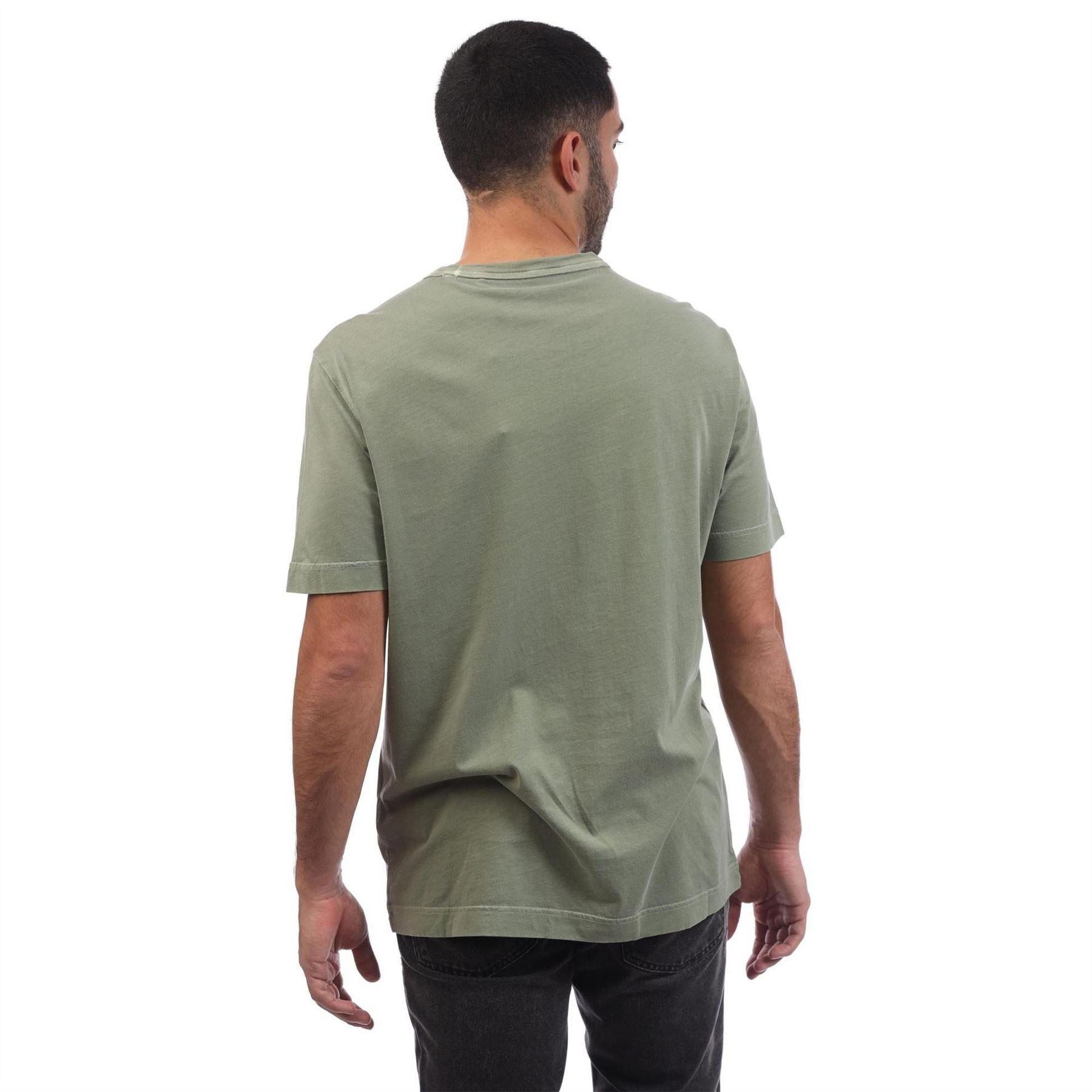 Green - Back - Gant Mens Logo Sunwashed T-Shirt