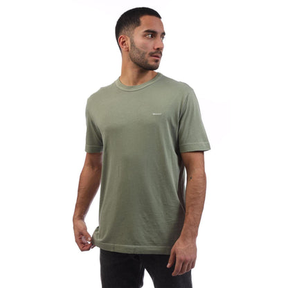 Green - Lifestyle - Gant Mens Logo Sunwashed T-Shirt