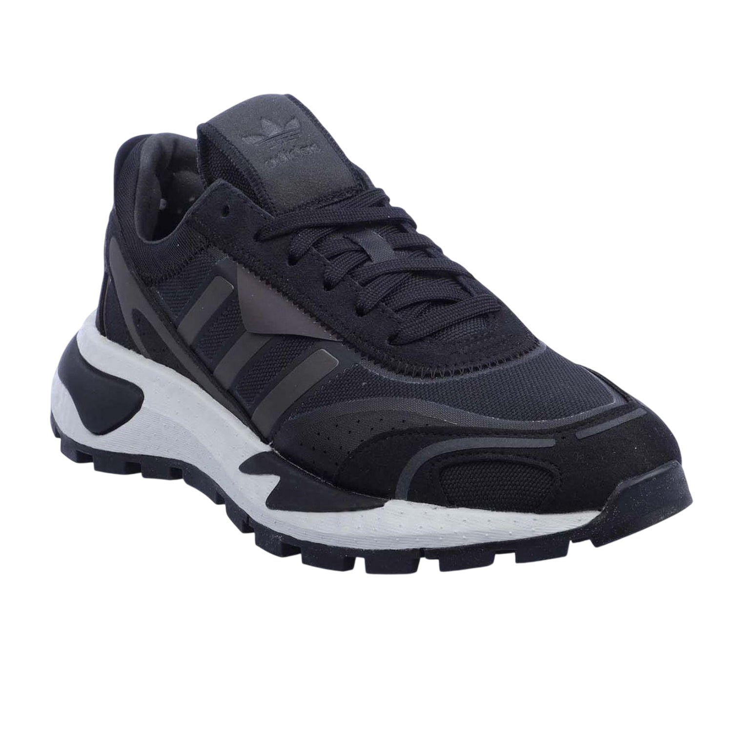 Peach - Side - Adidas Mens Retropy P9 Leather Trainers