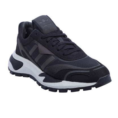 Peach - Side - Adidas Mens Retropy P9 Leather Trainers