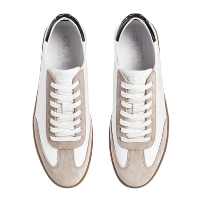 White-Grey-Gum - Lifestyle - CLAE Unisex Adult Deane Leather Flat Trainers