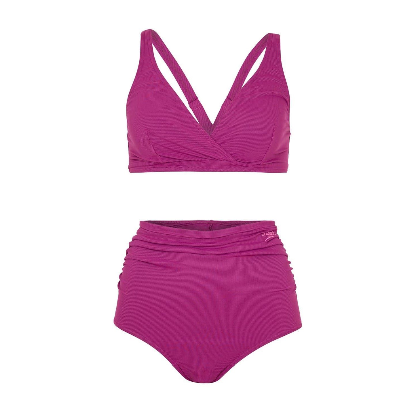 Purple - Front - Speedo Womens-Ladies Maternity Two-Piece Swimsuit