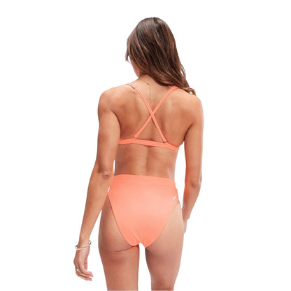 Peach - Lifestyle - Speedo Womens-Ladies High Waist Bikini Bottoms