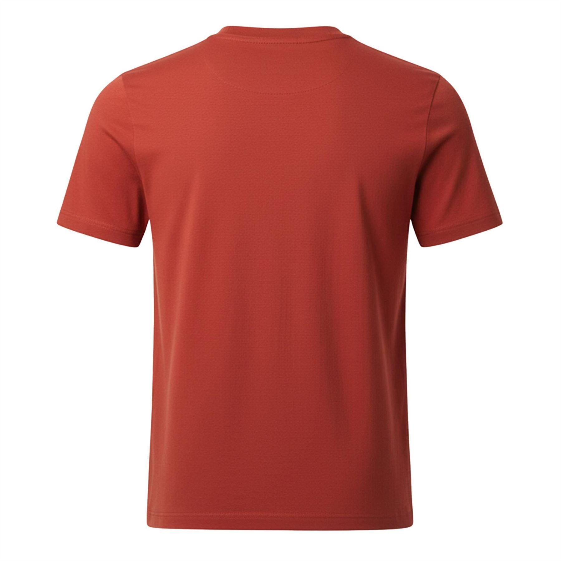 Red - Back - Lacoste Mens Embroidered Logo Midweight T-Shirt