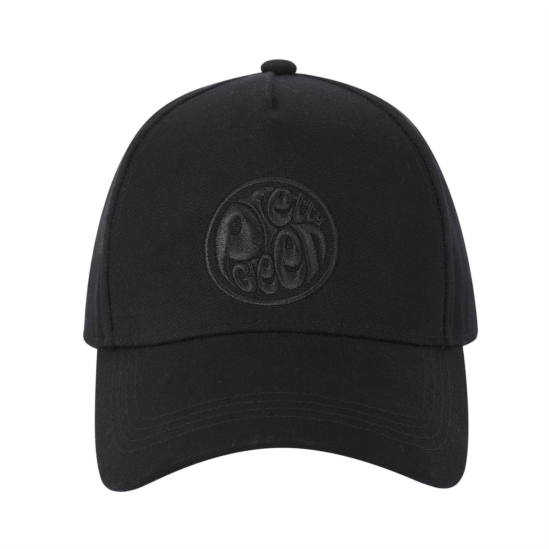 Black - Front - Pretty Green Embroidered Logo Baseball Cap