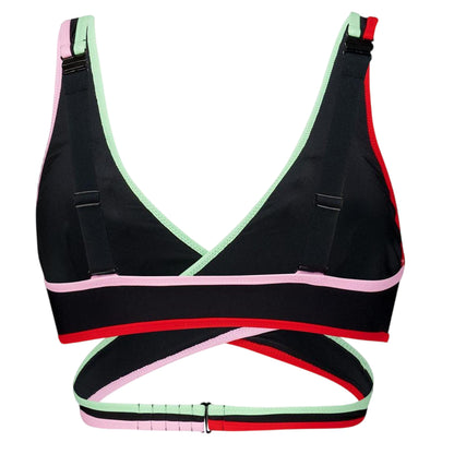 Black - Back - Puma Womens-Ladies Plunge Bikini Top