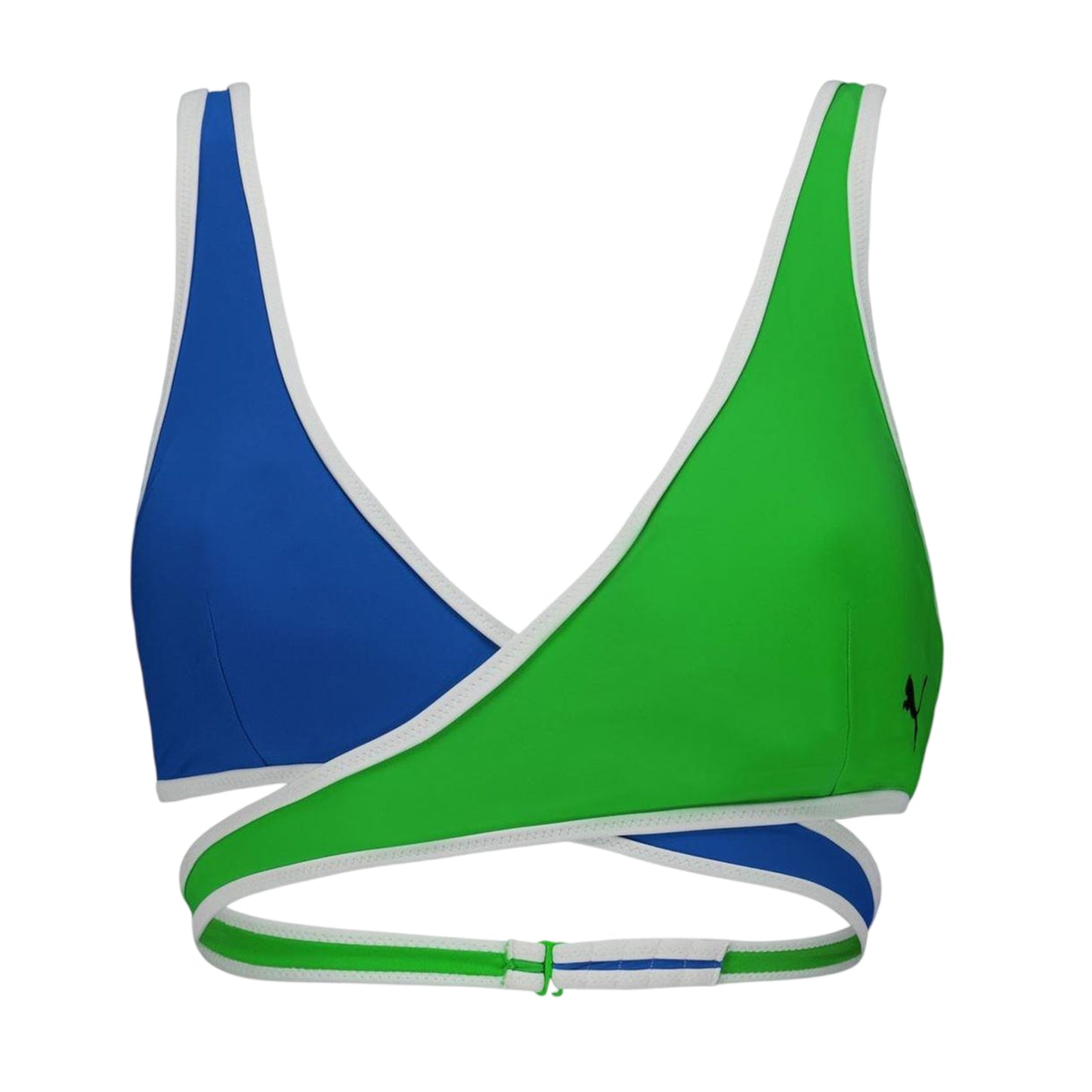 Blue-Green - Front - Puma Womens-Ladies Plunge Bikini Top