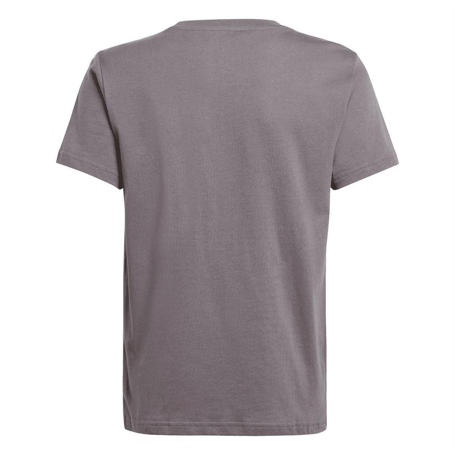 Grey - Back - Adidas Childrens-Kids Originals Trefoil T-Shirt