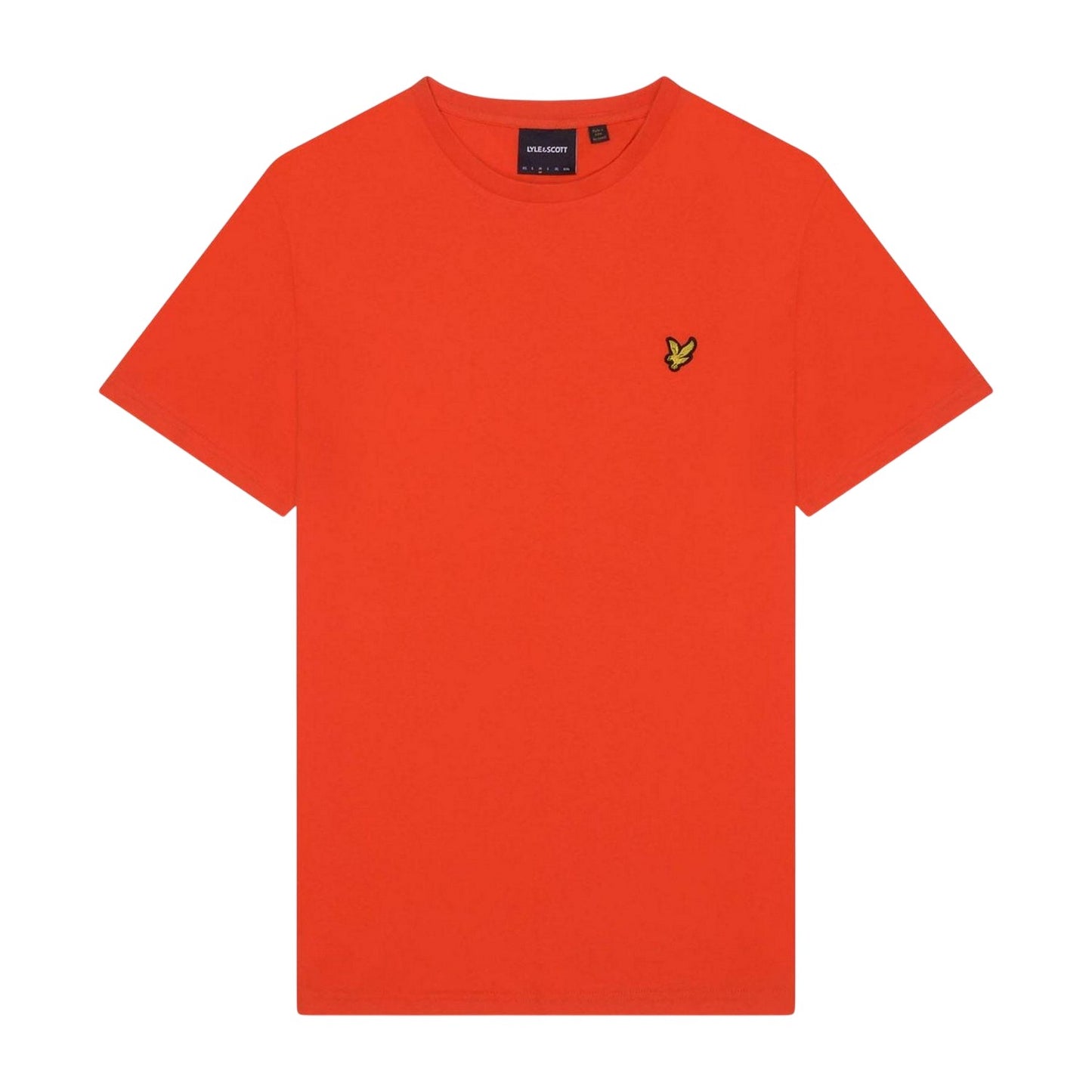 Orange - Front - Lyle & Scott Mens Logo Crew Neck Regular T-Shirt