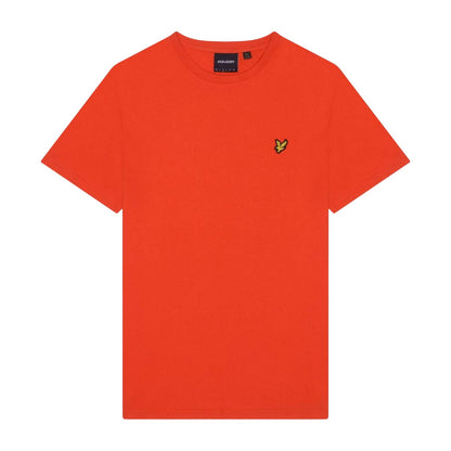 Orange - Front - Lyle & Scott Mens Logo Crew Neck Regular T-Shirt