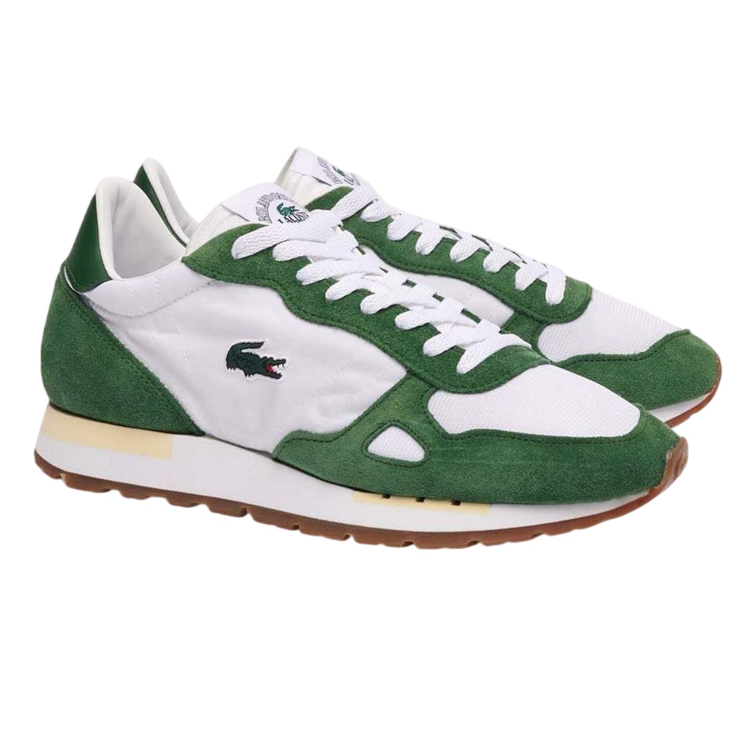 White - Side - Lacoste Mens Partner 70 Suede Trainers