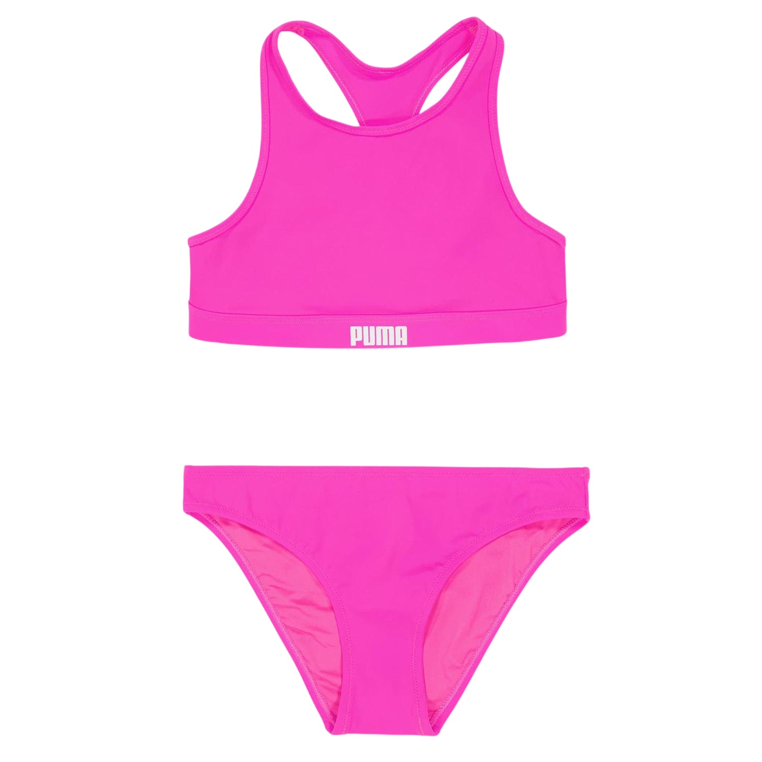 Fluorescent Pink - Front - Puma Womens-Ladies Two-Piece Swimsuit