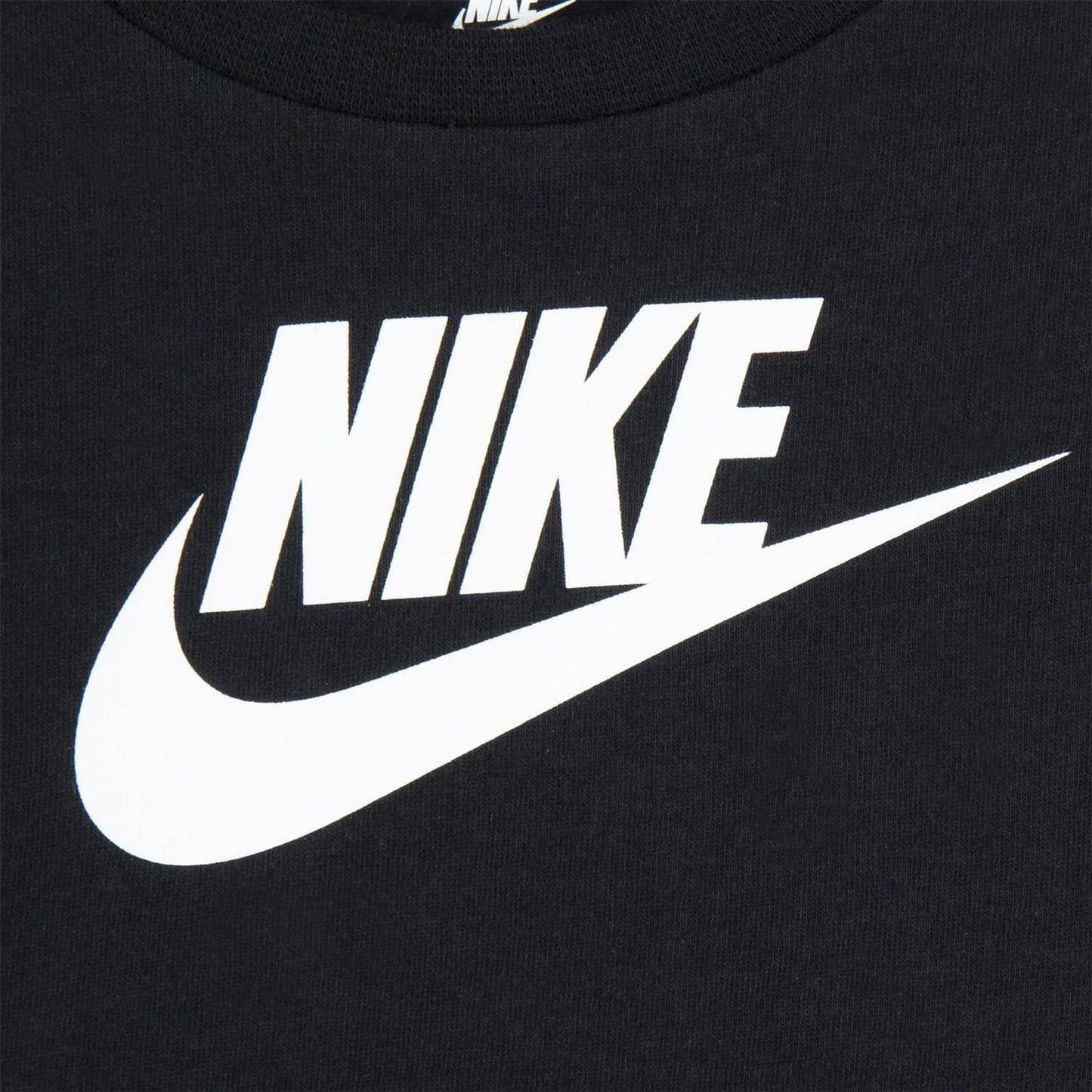 Black - Side - Nike Baby Swoosh Crew Neck Regular T-Shirt