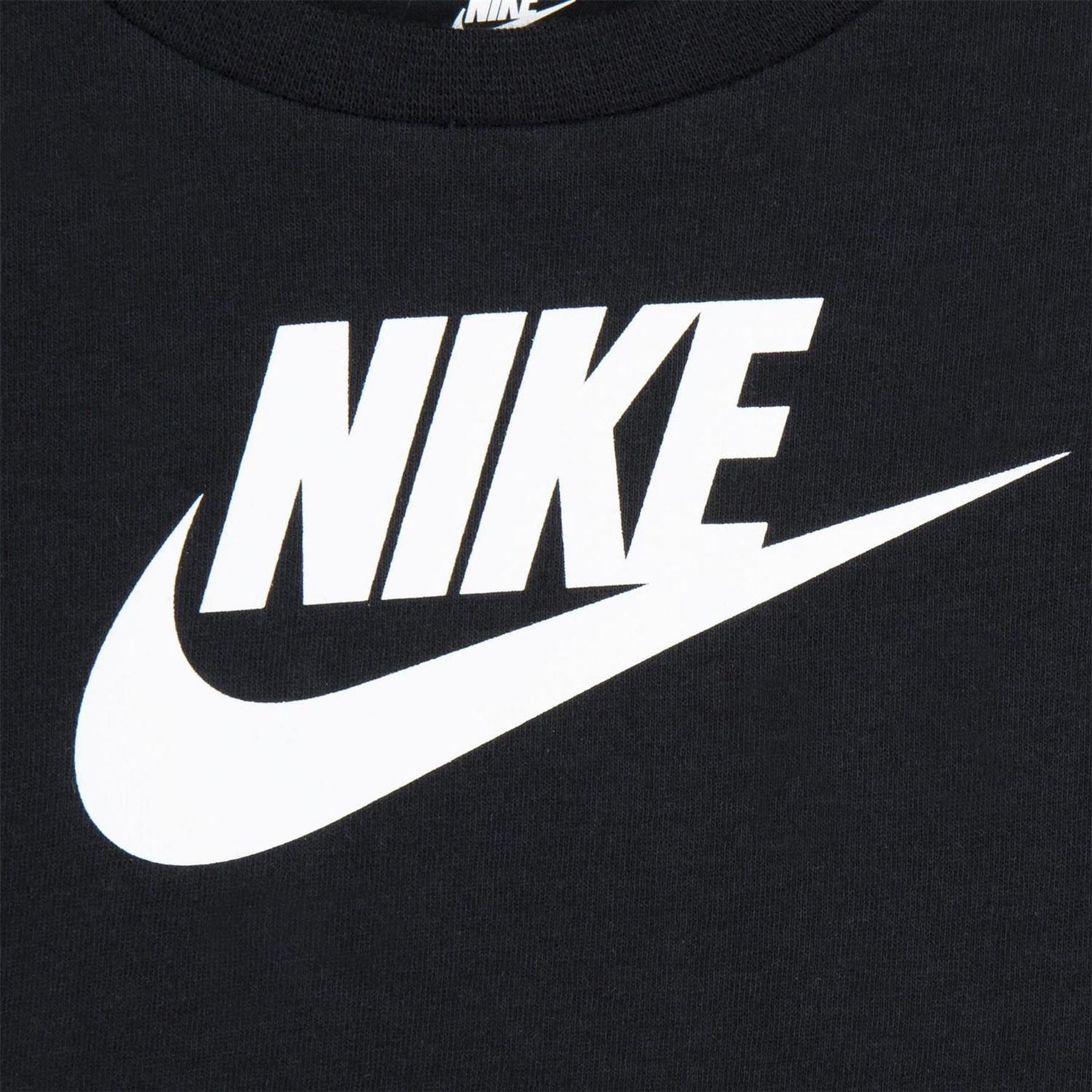 Black - Side - Nike Baby Swoosh Crew Neck Regular T-Shirt