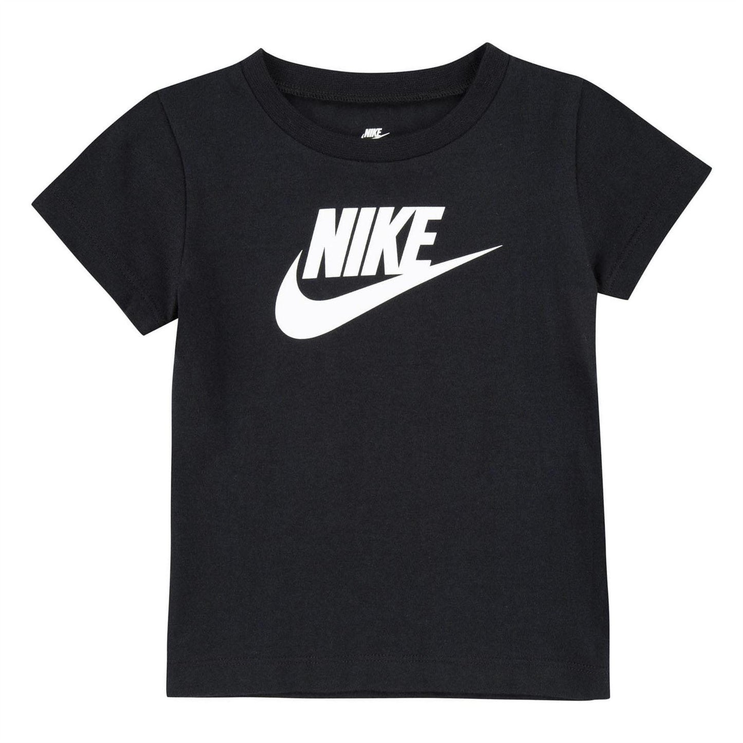 Black - Front - Nike Baby Swoosh Crew Neck Regular T-Shirt