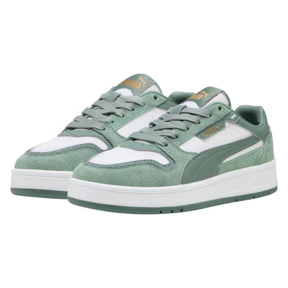 White-Green - Lifestyle - Puma Childrens-Kids Classic SD Suede Trainers
