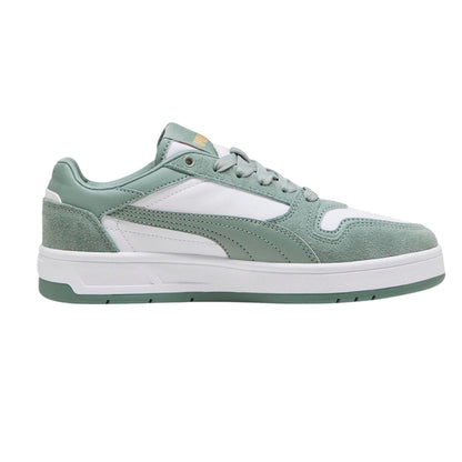 White-Green - Front - Puma Childrens-Kids Classic SD Suede Trainers