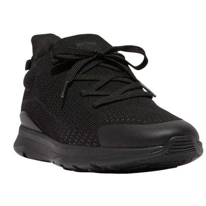 Black - Front - Fit Flop Mens FFX Knitted Trainers
