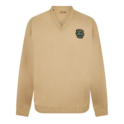 Croissant - Front - Lacoste Mens V Neck Long-Sleeved Top