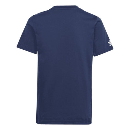 Indigo - Back - Adidas Childrens-Kids Originals Rekive Trefoil T-Shirt