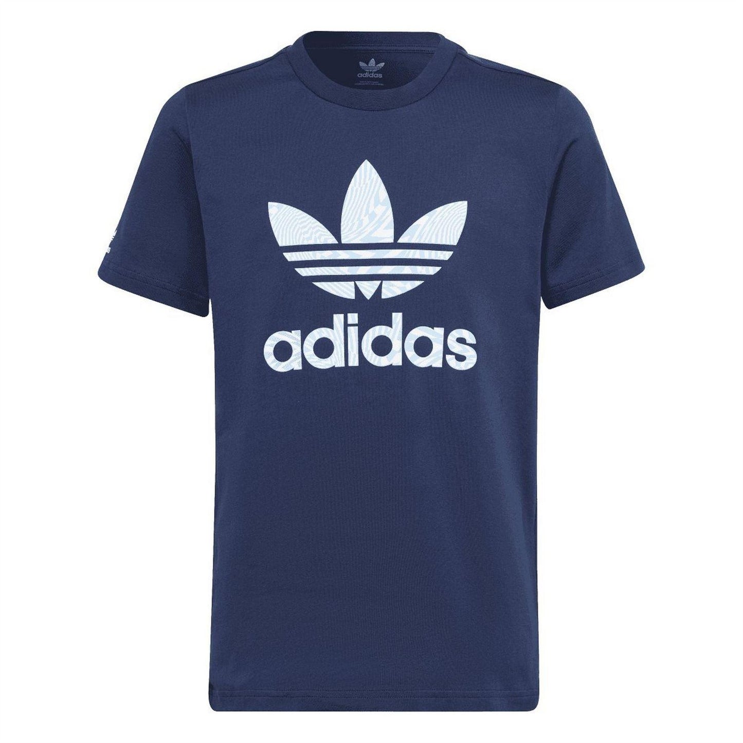 Indigo - Front - Adidas Childrens-Kids Originals Rekive Trefoil T-Shirt
