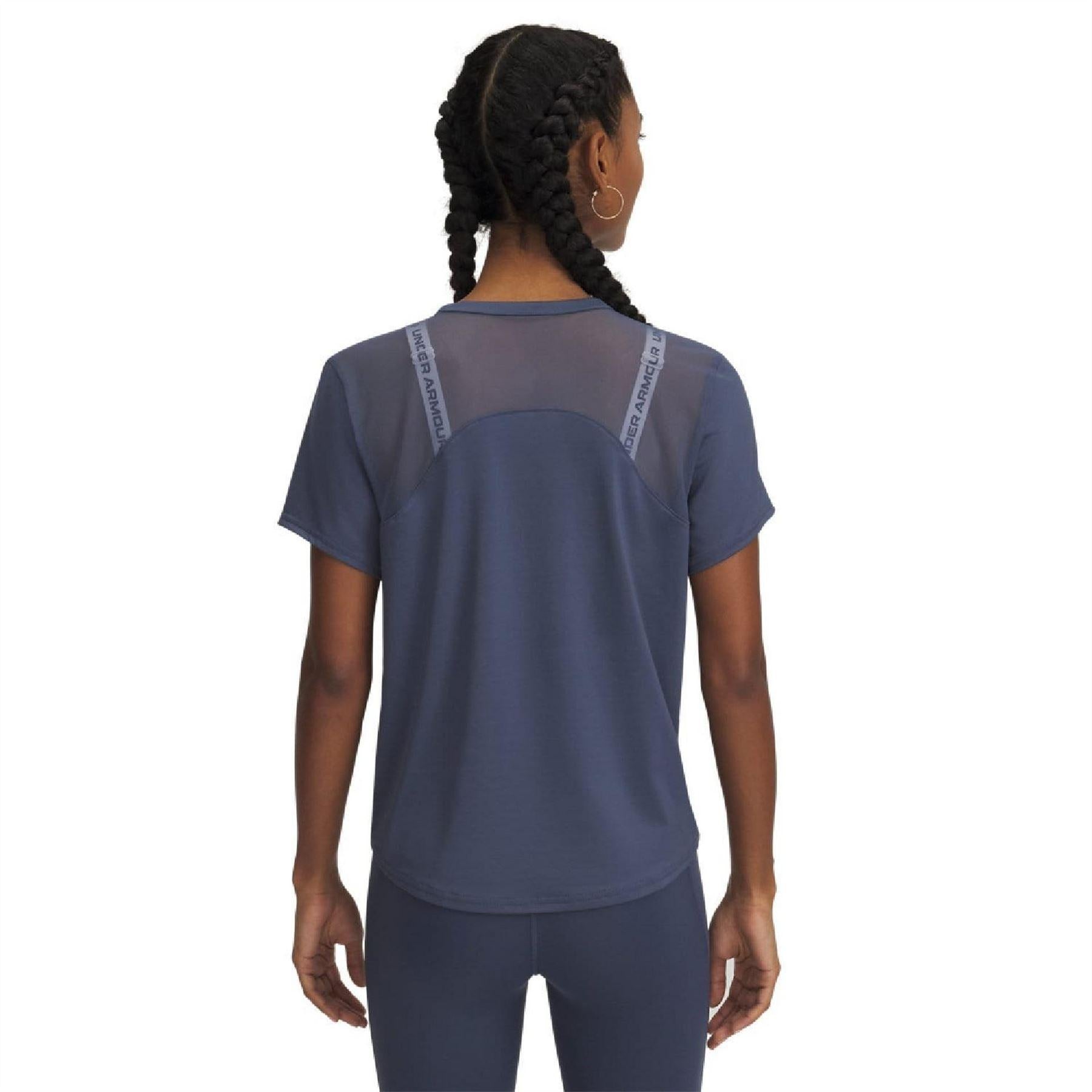 Grey - Back - Under Armour Womens-Ladies Elite Vanish T-Shirt