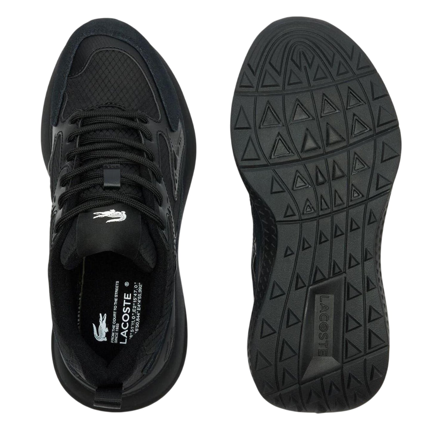 Black - Lifestyle - Lacoste Womens-Ladies L003 Evo Ortholite Trainers