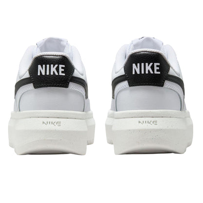 White-Black - Back - Nike Womens-Ladies Court Vision Al Leather Platform Trainers