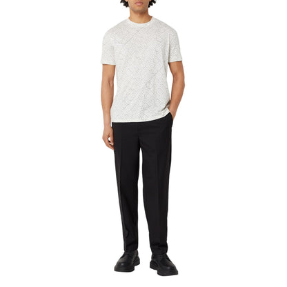 Ivory-Multicoloured - Lifestyle - Armani Exchange Mens All-Over Print Logo T-Shirt