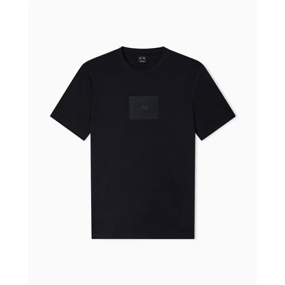 Deep Navy - Pack Shot - Armani Exchange Mens All-Over Print Logo T-Shirt
