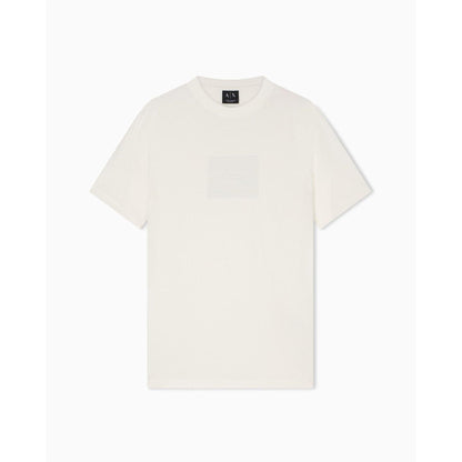 Off White - Front - Armani Exchange Mens All-Over Print Logo T-Shirt