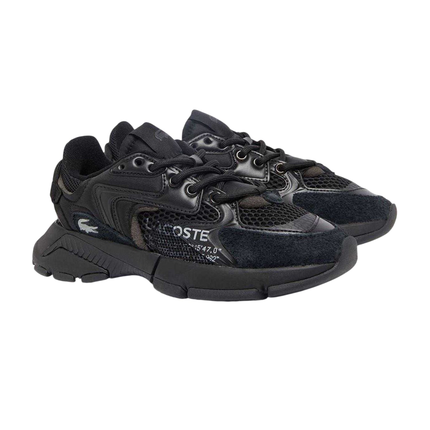 Black - Close up - Lacoste Womens-Ladies L003 Neo Suede Trainers