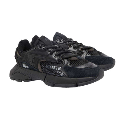 Black - Close up - Lacoste Womens-Ladies L003 Neo Suede Trainers