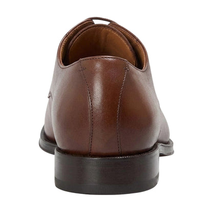 Medium Brown - Back - Boss Mens Derrek Derb Buplt Leather Derby Shoes