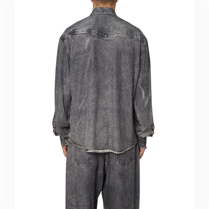 Black-Grey - Pack Shot - Diesel Mens Gils Denim Shirt