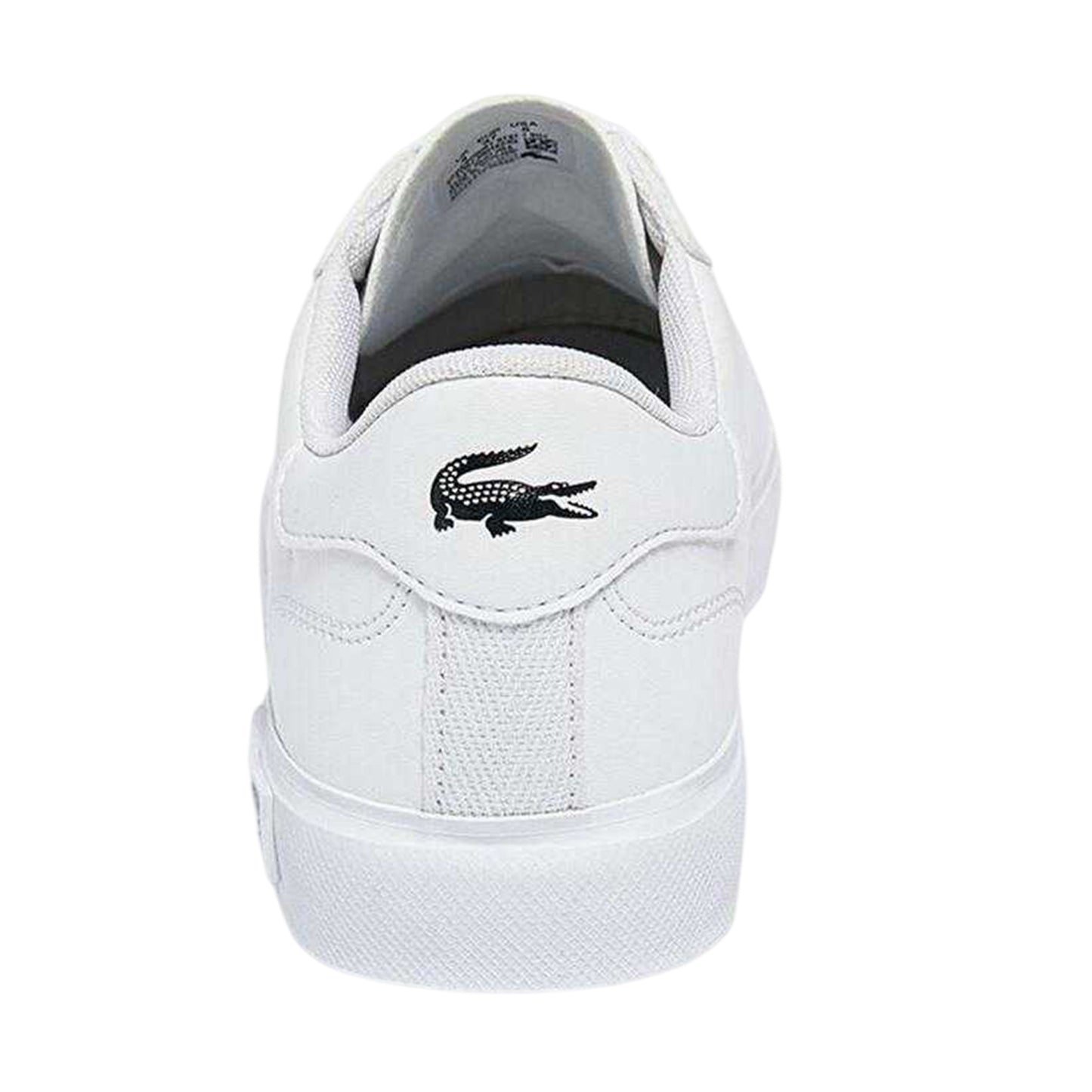 White - Back - Lacoste Childrens-Kids Powercourt Logo Trainers
