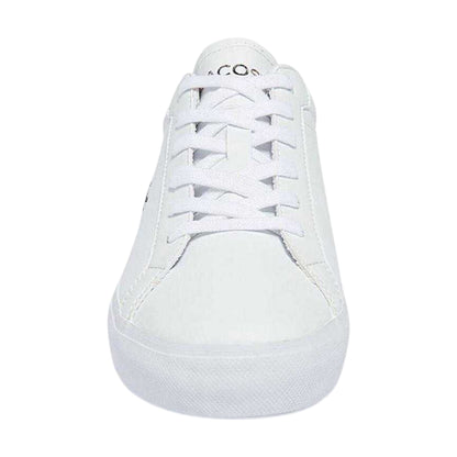White - Side - Lacoste Childrens-Kids Powercourt Logo Trainers