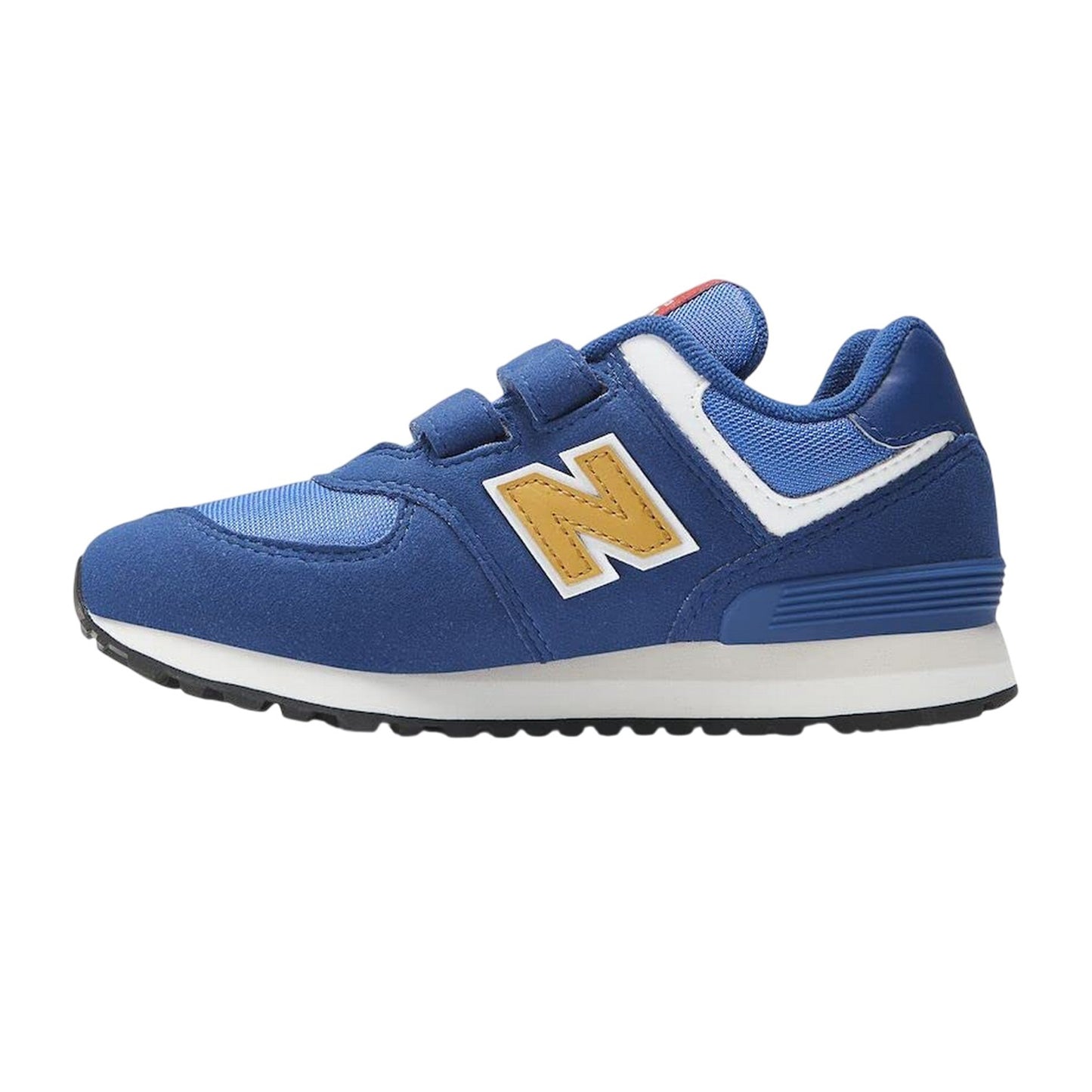 Blue - Side - New Balance Childrens-Kids 574 Hook and Loop Trainers
