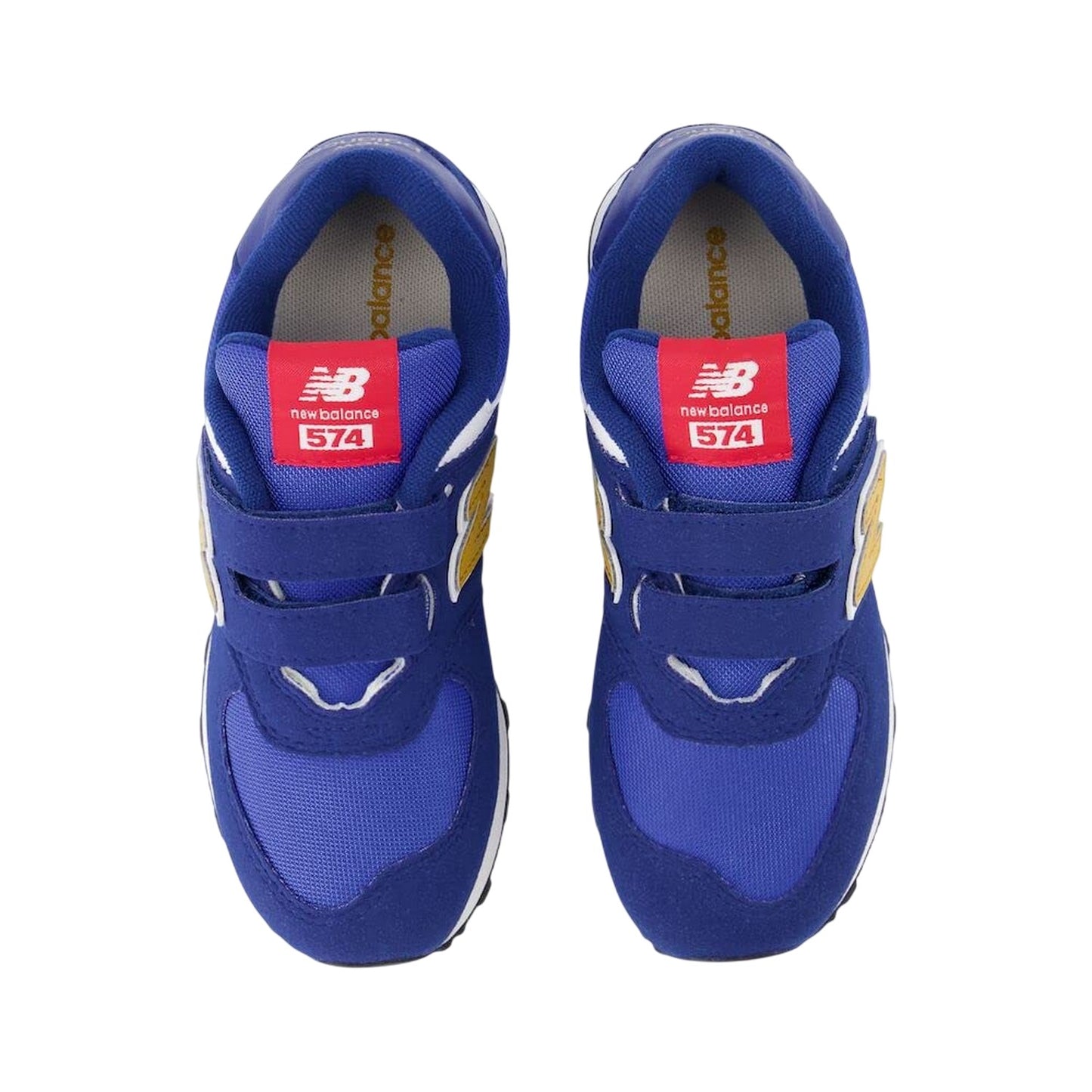Blue - Pack Shot - New Balance Childrens-Kids 574 Hook and Loop Trainers