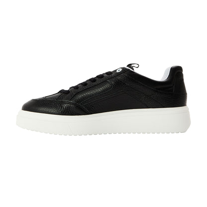 Black - Back - Steve Madden Mens Orlando Leather Trainers