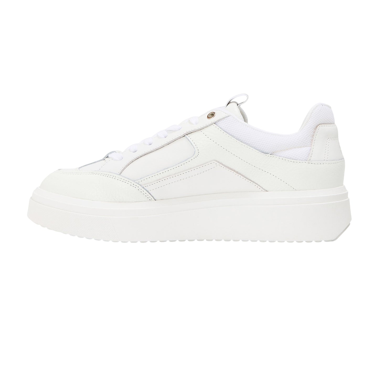 White - Back - Steve Madden Mens Orlando Leather Trainers