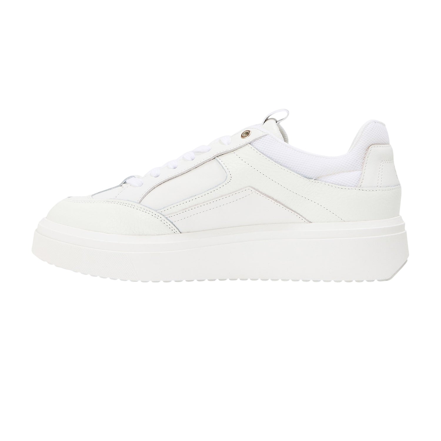 White - Back - Steve Madden Mens Orlando Leather Trainers