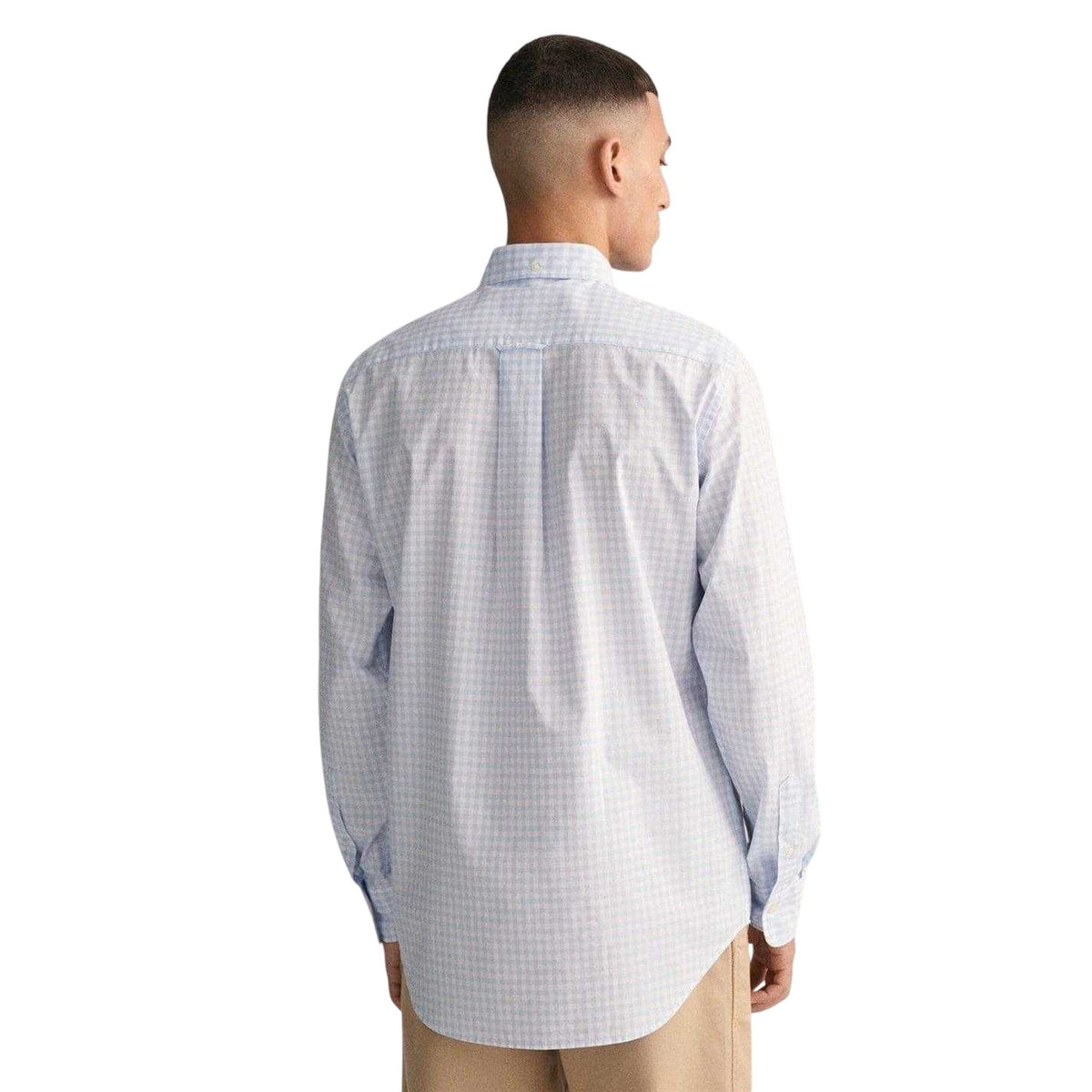 Blue - Back - Gant Mens Gingham Regular Shirt