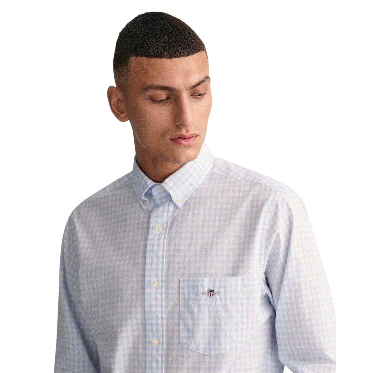 Blue - Side - Gant Mens Gingham Regular Shirt