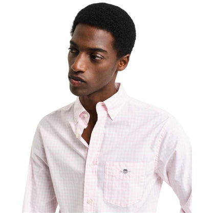 Light Pink - Side - Gant Mens Gingham Regular Shirt