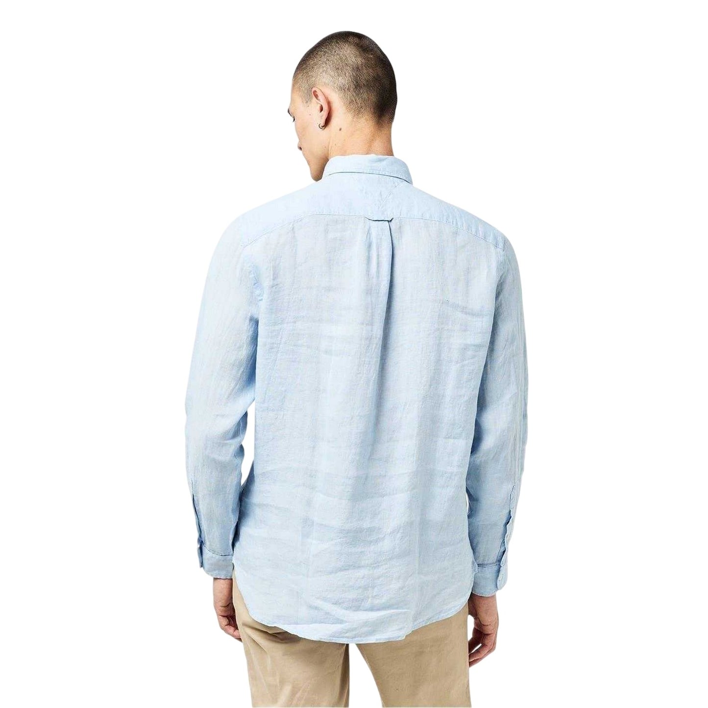 Breezy Blue - Lifestyle - Tommy Hilfiger Mens Linen Regular Long-Sleeved Shirt