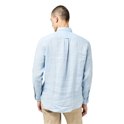 Breezy Blue - Lifestyle - Tommy Hilfiger Mens Linen Regular Long-Sleeved Shirt