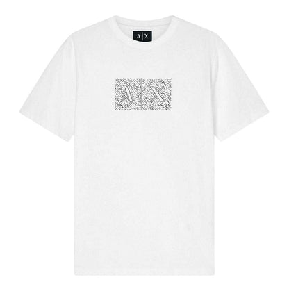 Off White - Front - Armani Exchange Mens Logo Crew Neck T-Shirt
