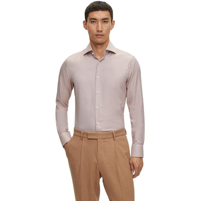 Red - Lifestyle - Boss Mens Plain Regular Long-Sleeved Shirt